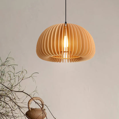 Wooden Pumpkin Ceiling light fitting Pendant Lamp