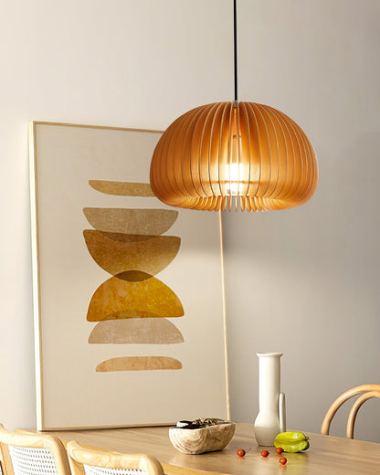 Wooden Pumpkin Ceiling light fitting Pendant Lamp