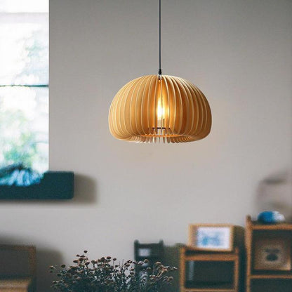 Wooden Pumpkin Ceiling light fitting Pendant Lamp