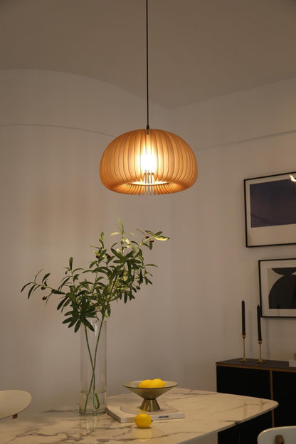 Wooden Pumpkin Ceiling light fitting Pendant Lamp