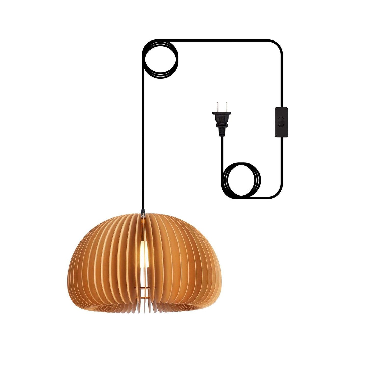 Wooden Pumpkin Droplight Swag Lights