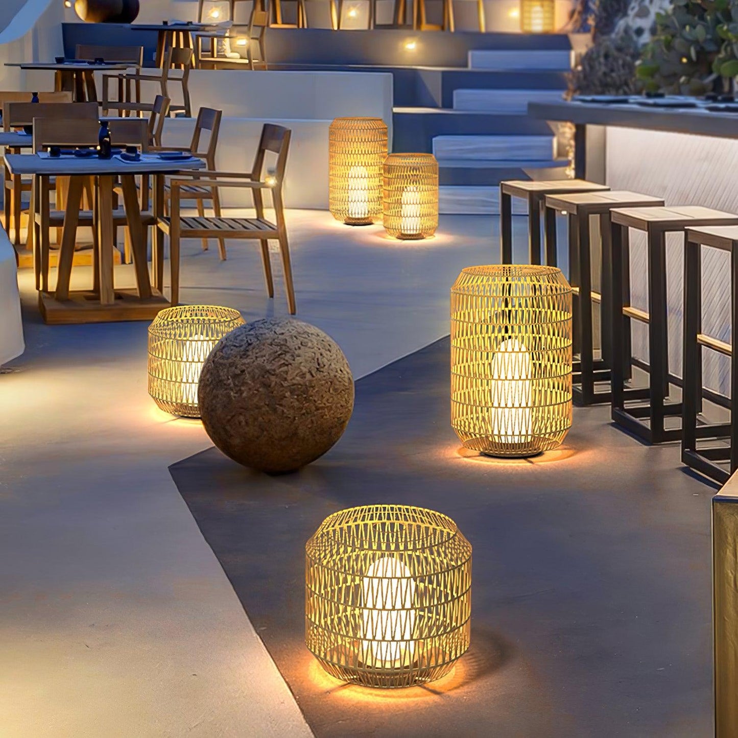 Woven Rattan Exterior lamp Outdoor Lamp