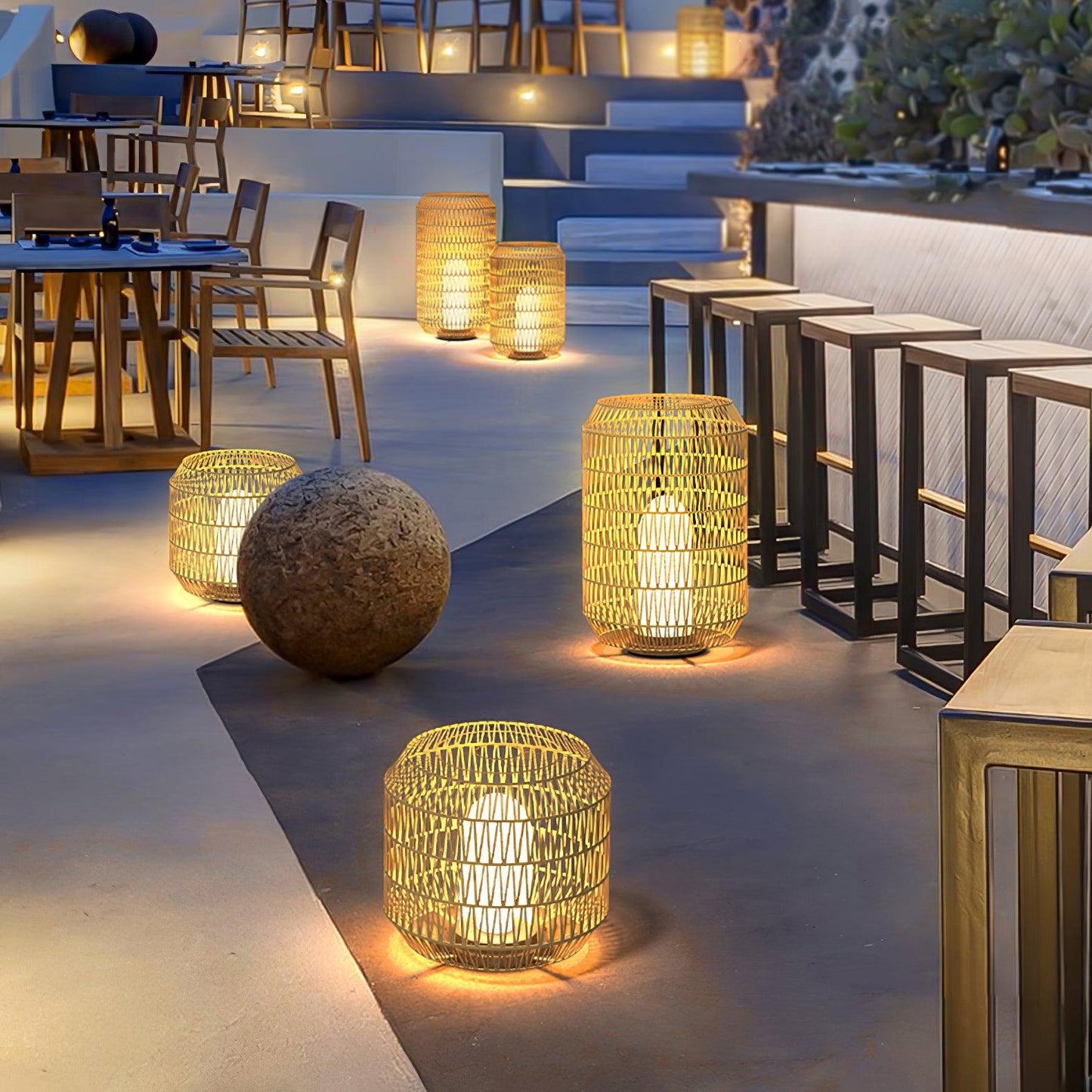 Woven Rattan Exterior lamp Outdoor Lamp