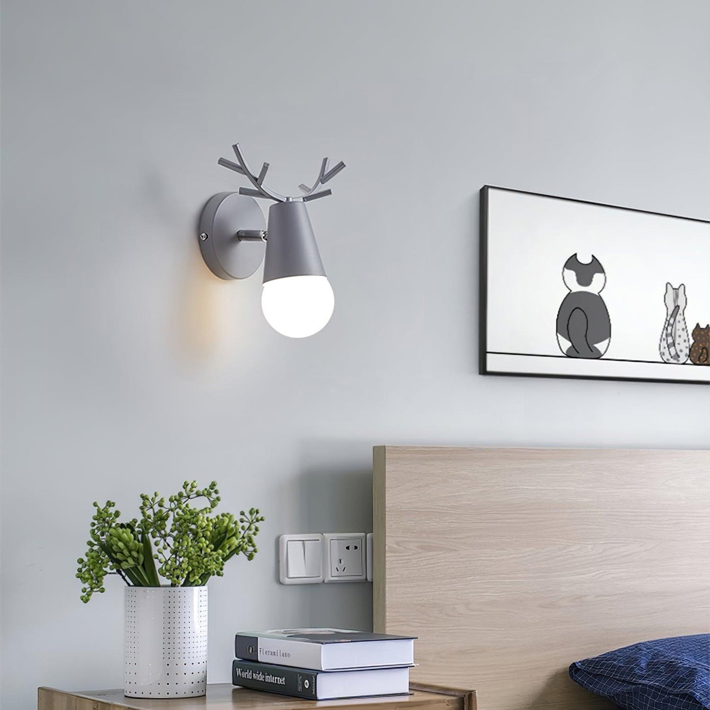 Yeknu Antler Bracket light Wall Lamp