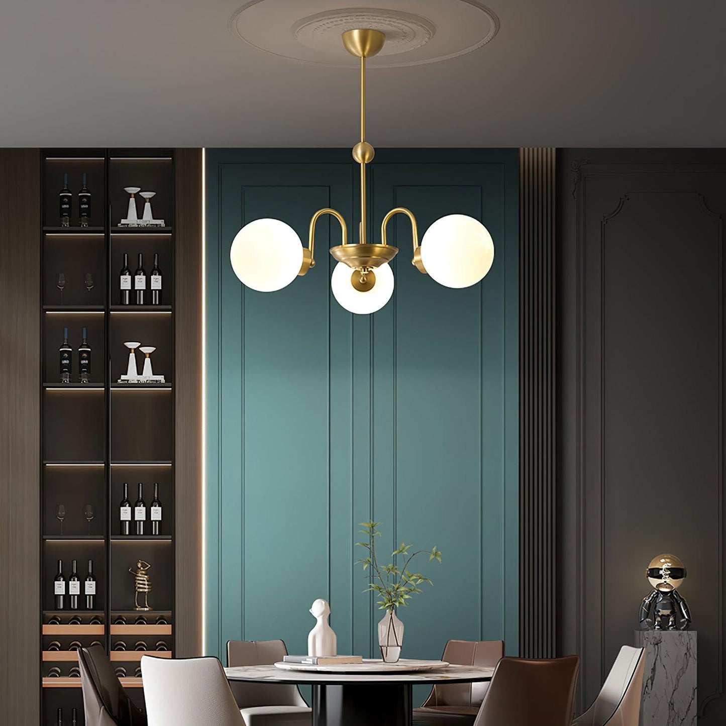 Yisu Brass Pendant light Chandelier