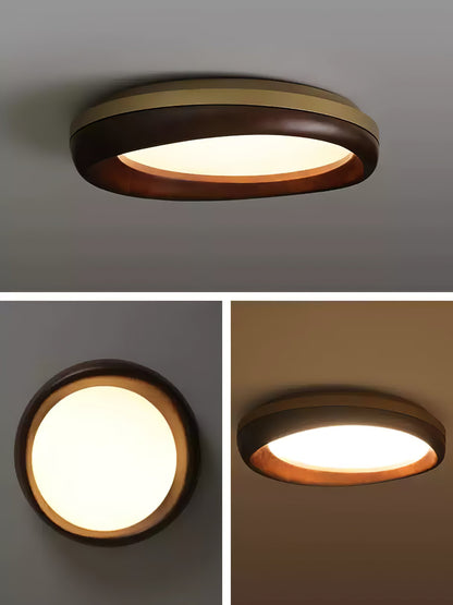 Zenova Wood Flush mount light Ceiling Light