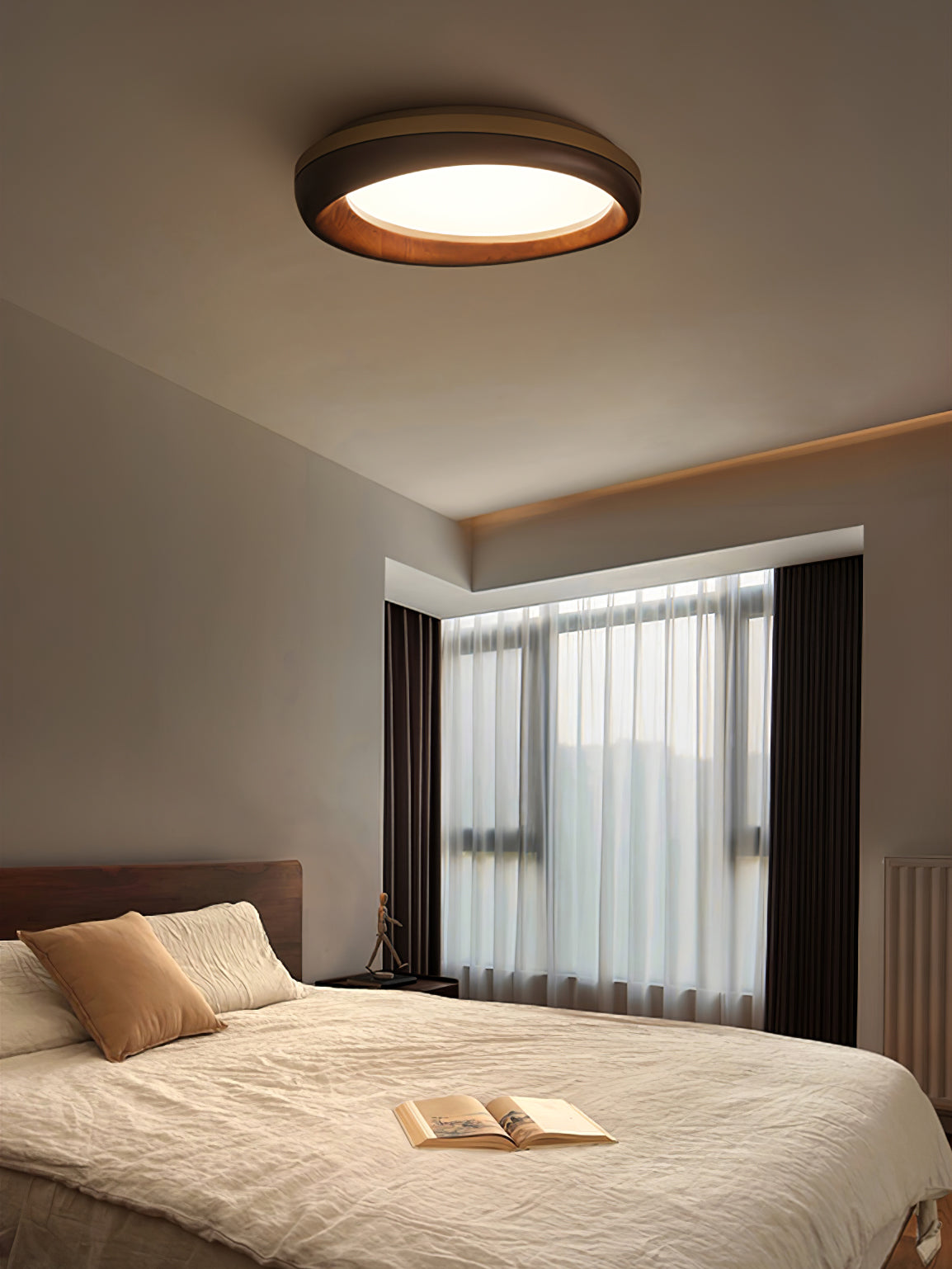 Zenova Wood Flush mount light Ceiling Light