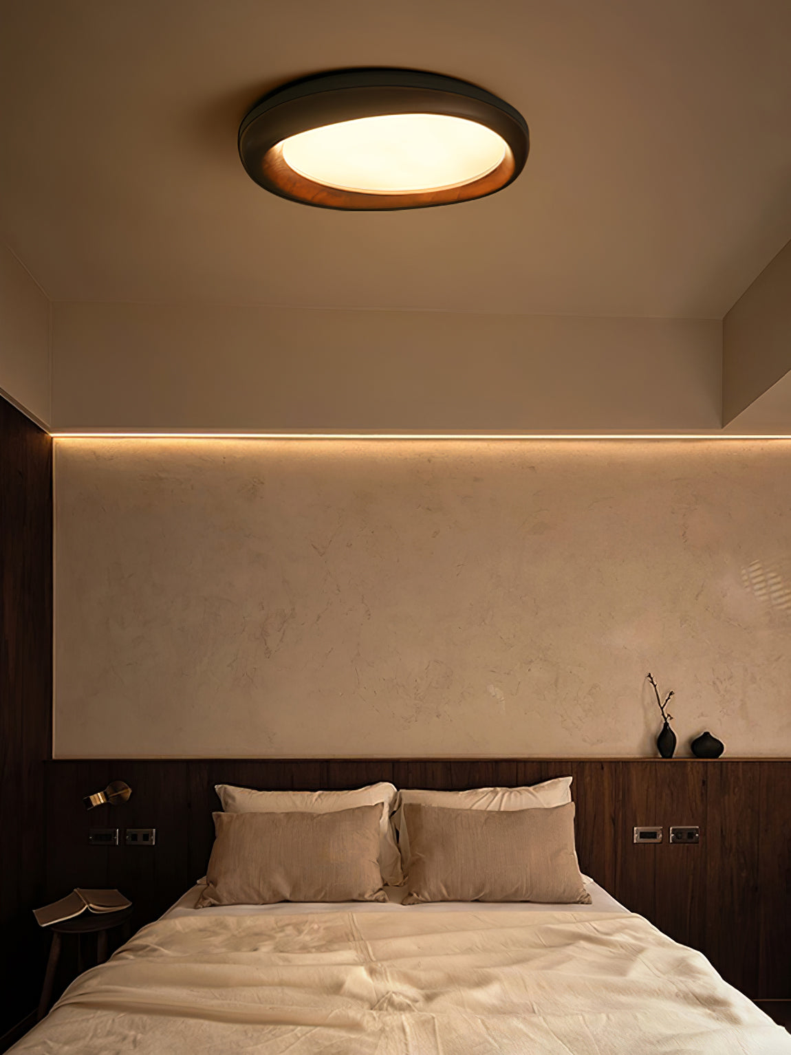 Zenova Wood Flush mount light Ceiling Light