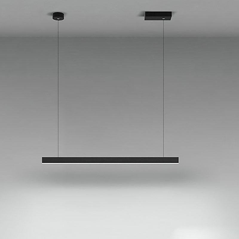 Modern Linear Farmhouse Black Chandelier