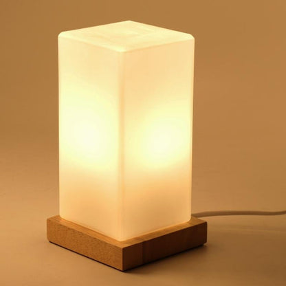 Cube Wooden Battery Operated LED Accent Kids Lamp