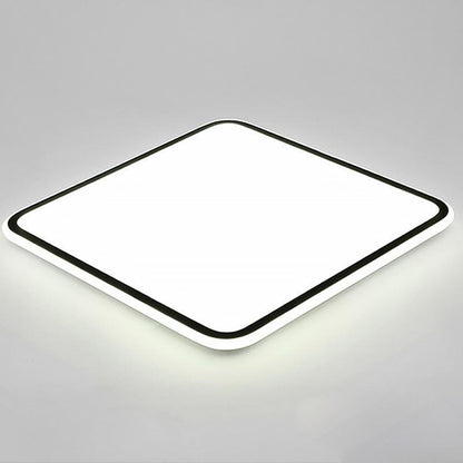 30'' Modern Square Black Frame LED Flush Mount Lights Dimmable Ceiling Lights