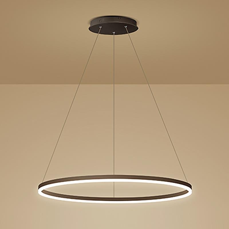 16'' Simple Circle Single Pendant Light Acrylic Pendant Lighting