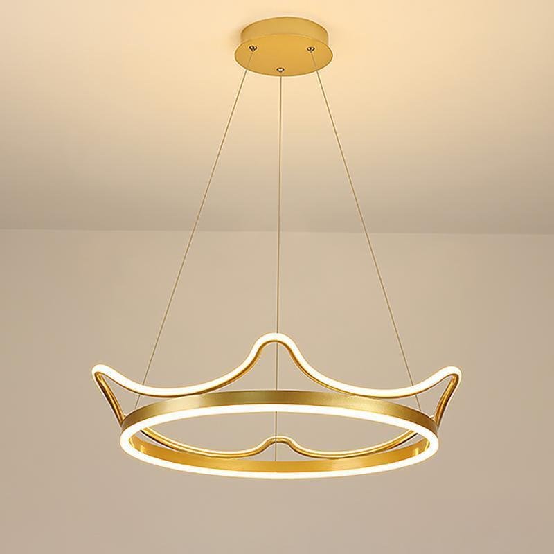 Imperial Crown Modern Chandelier Dimmable Ceiling Light with Remote