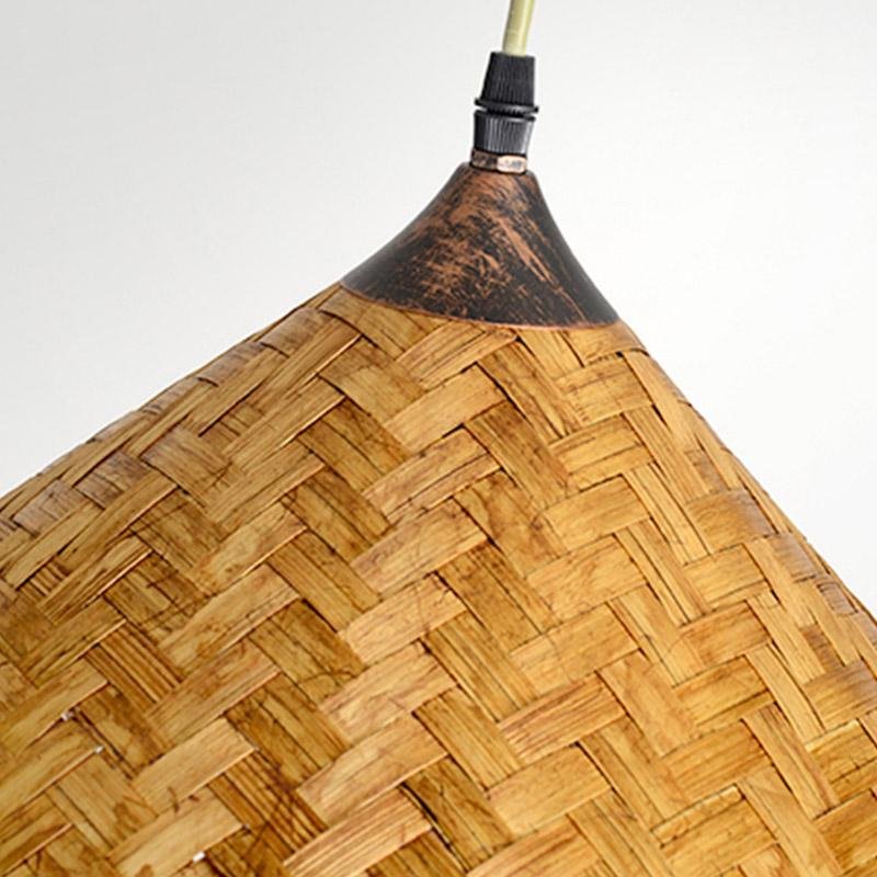 Caribbean Infused Bamboo Woven Pendant Light Burlywood Kitchen Lighting