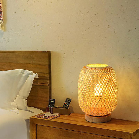 Japanese Rattan Table Lamps Natural Ambient Lighting Charm