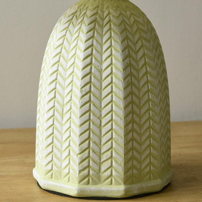 Vintage Tapered Pleated Linen Shade Ceramic 1-Light Table Lamp