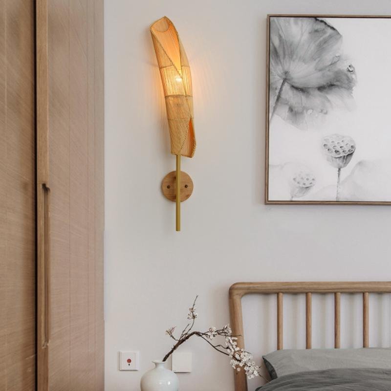 Freeform Organically Sourced Bamboo Wall Light