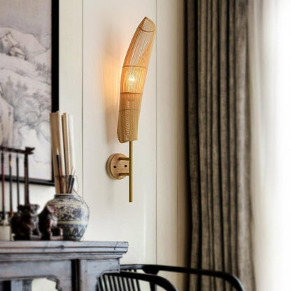 Freeform Organically Sourced Bamboo Wall Light