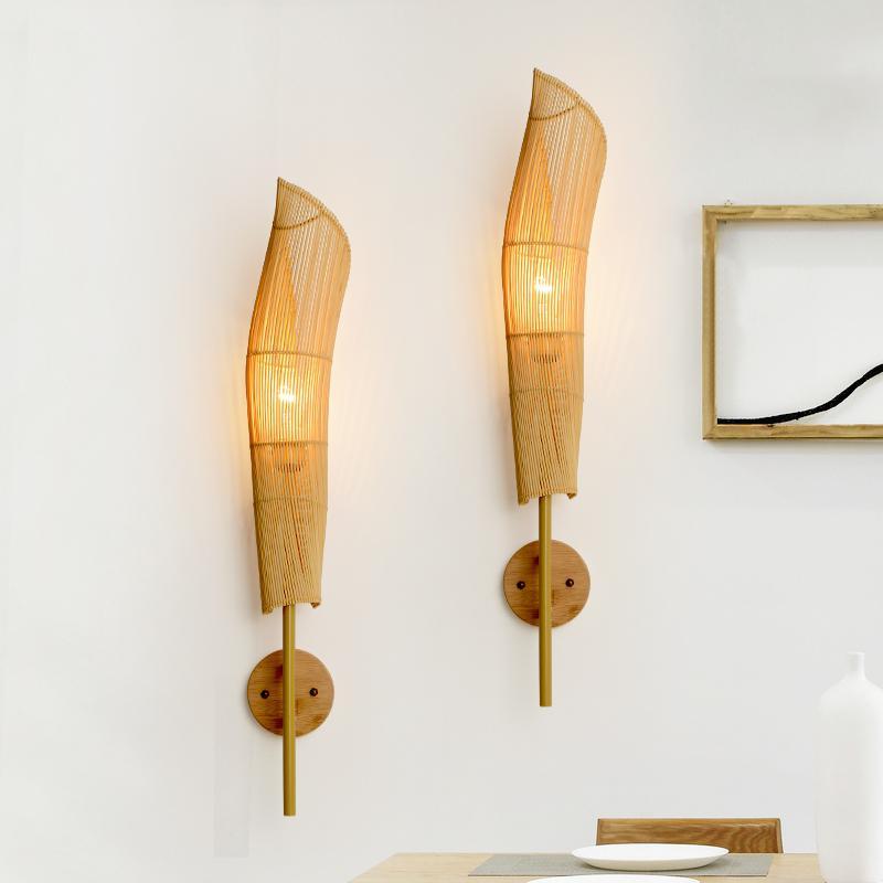 Freeform Organically Sourced Bamboo Wall Light