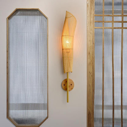 Freeform Organically Sourced Bamboo Wall Light