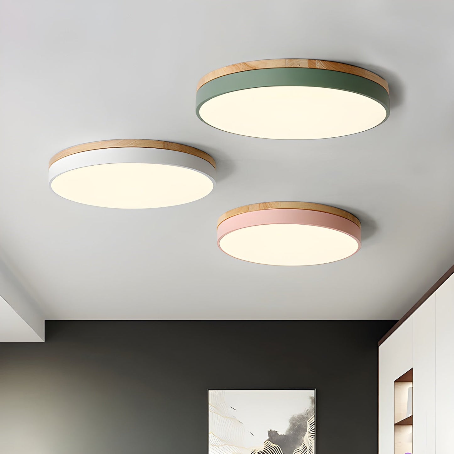 Zara Circular Wood Ceiling fixture Ceiling Lamp