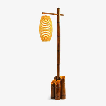 Zen Bamboo Tube Free-standing Lamp Floor Lamp