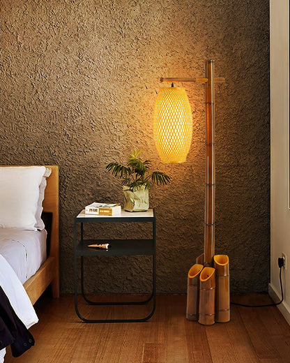 Zen Bamboo Tube Free-standing Lamp Floor Lamp