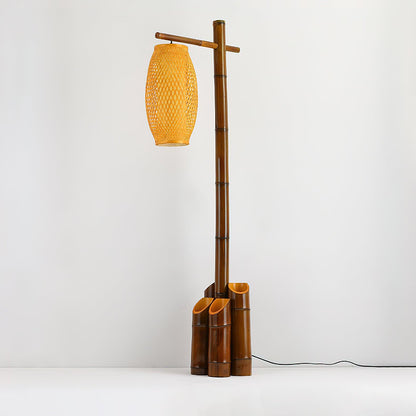 Zen Bamboo Tube Free-standing Lamp Floor Lamp