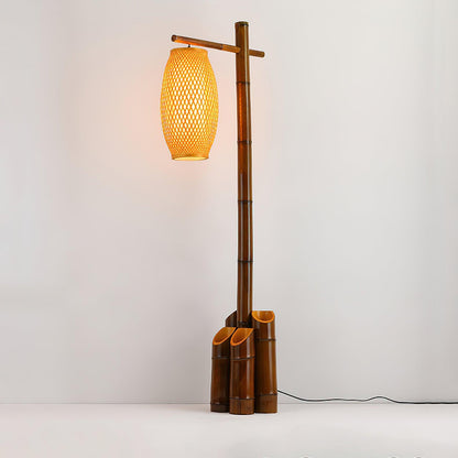 Zen Bamboo Tube Free-standing Lamp Floor Lamp