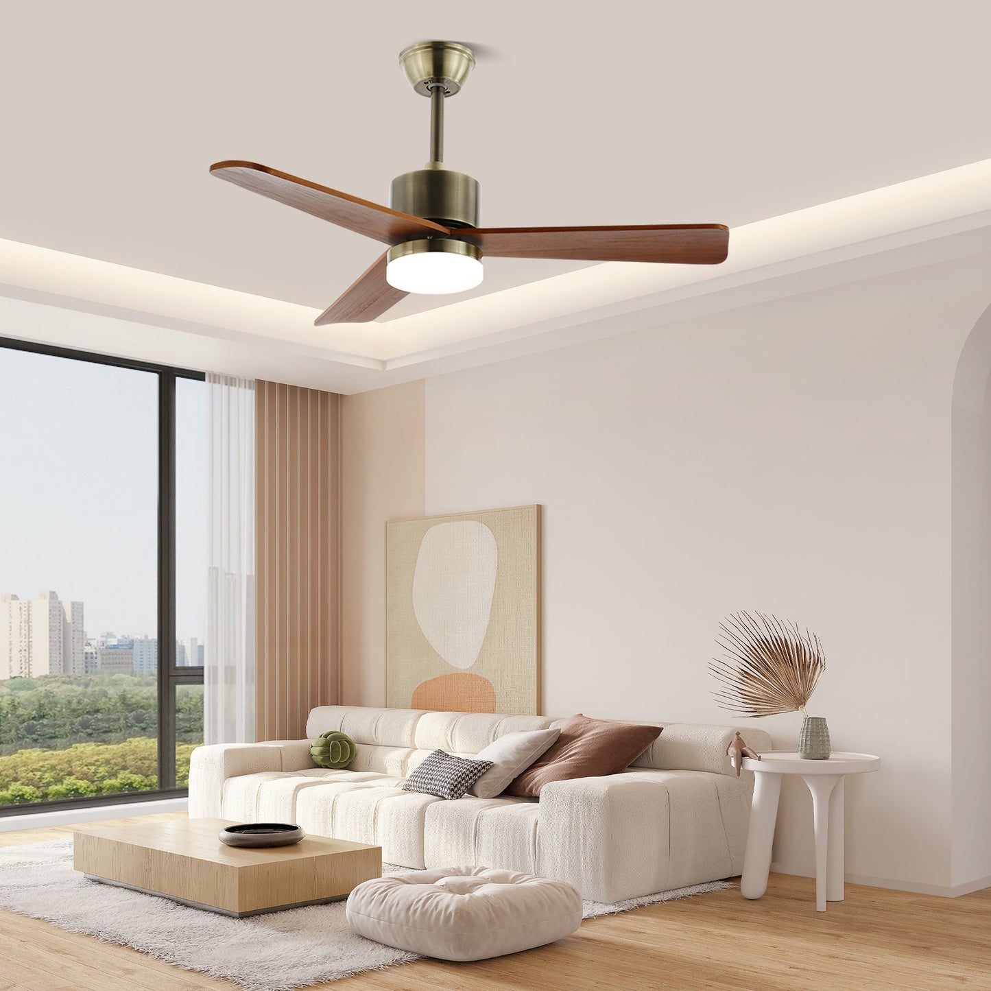 Zephyr Wooden 42"/52" Ceiling light Ceiling Fan Light