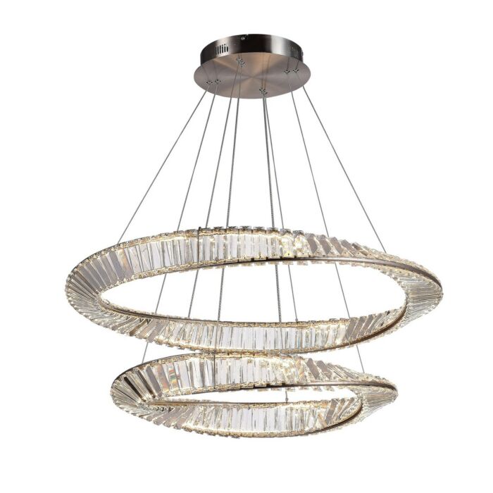 Stella LED Chandelier in Satin Nickel