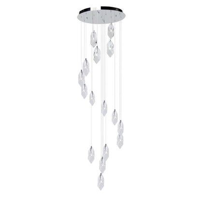 Artcraft Doccia 16-Light Chandelier in Chrome