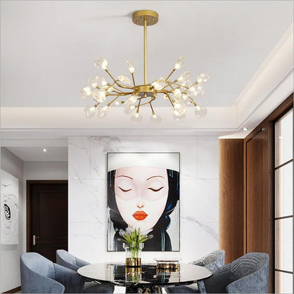 LED Firefly Sputnik Chandelier Modern Hanging Living Room Bedroom Ceiling Lights