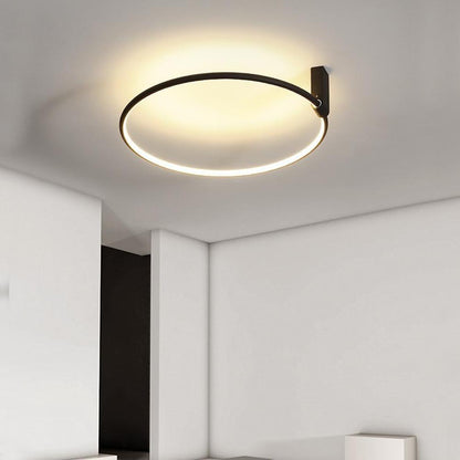 2 Circle Metal Abstract LED Flush Mount Ceiling Light for Bedroom