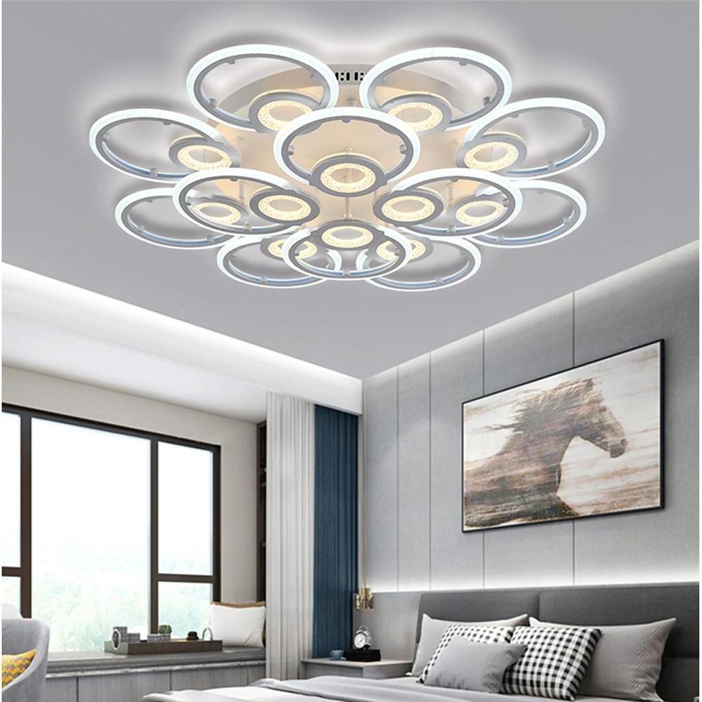 Ring Display Metal Geometric Style Design Flush Mount Lighting LED Bedroom Ceiling Lights