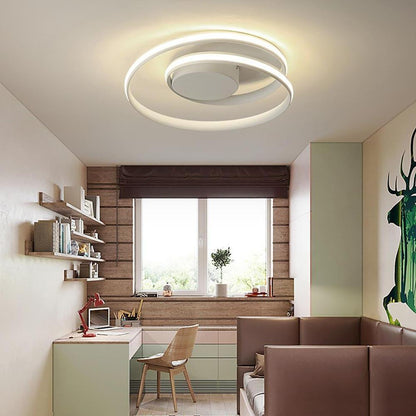 Spiraling Circular LED Modern Ceiling Lights Flush Mount Lighting