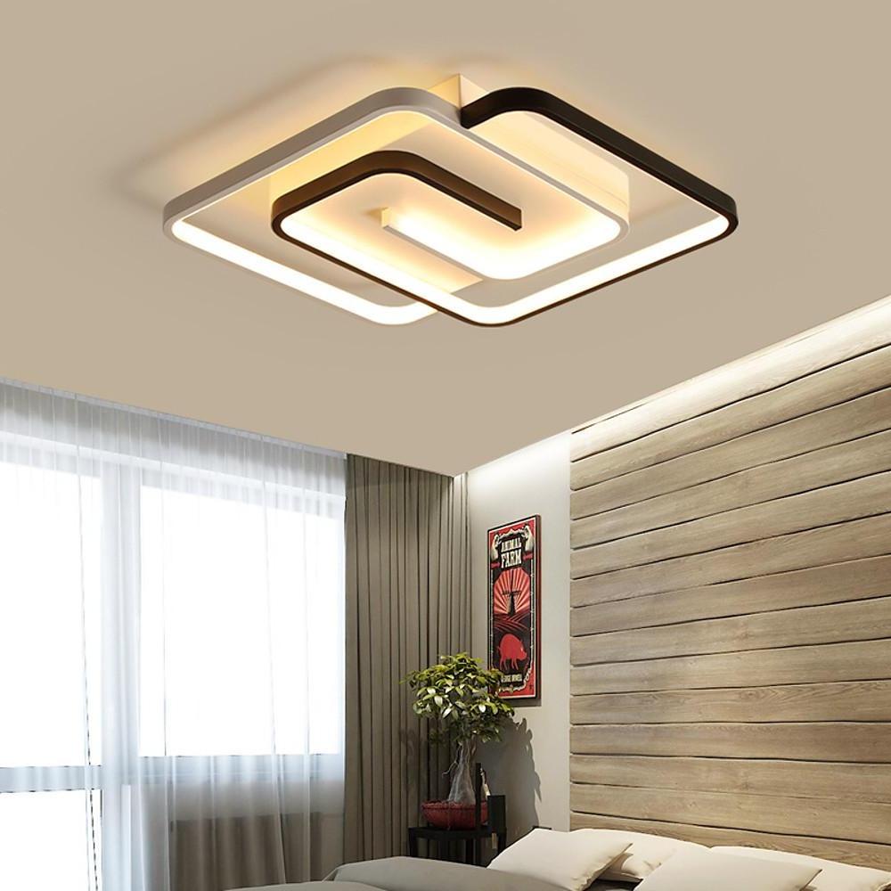 Interlocking Shapes Flush Mount Ceiling Light Abstract Geometrical LED Light