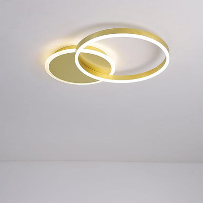 2 Circles Dimmable LED Modern Flush Mount Lighting Ceiling Light Fixture