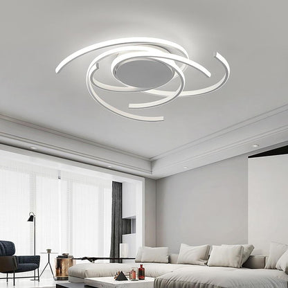 Abstract Curve Dimmable LED Nordic Ceiling Lights Flush Mount Lighting