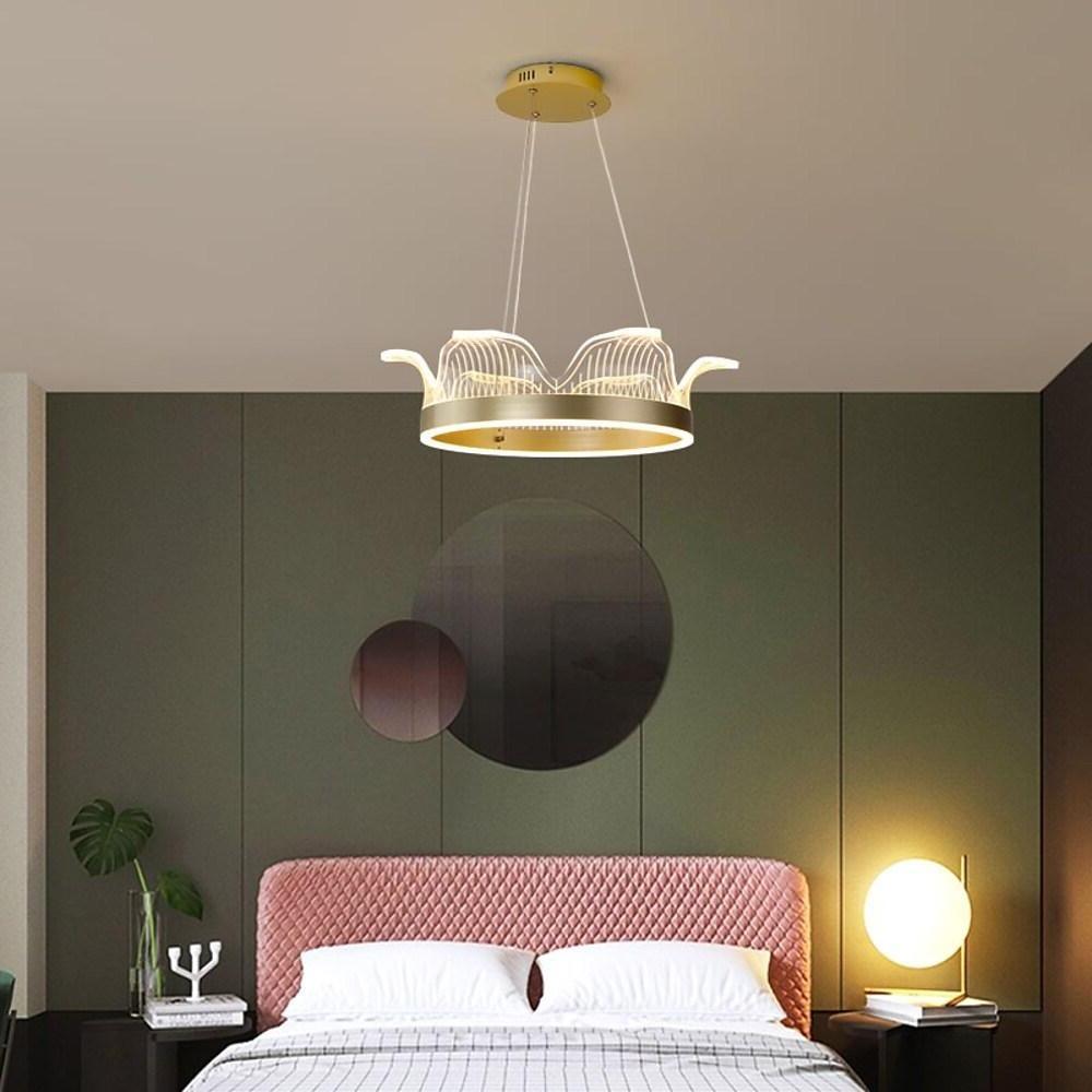 Circle Electroplated Metal Acrylic LED Nordic Pendant Lighting Ceiling Lights