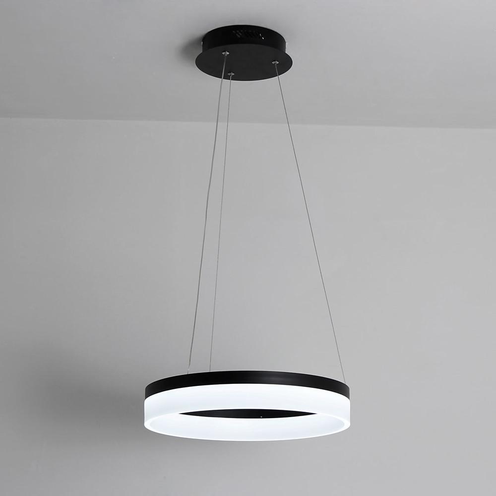 Circular Contemporary Pendant Lighting Aluminum Acrylic LED Kitchen Dining Room Lighting Ceiling Light