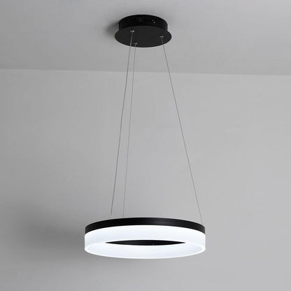 Circular Contemporary Pendant Lighting Aluminum Acrylic LED Kitchen Dining Room Lighting Ceiling Light