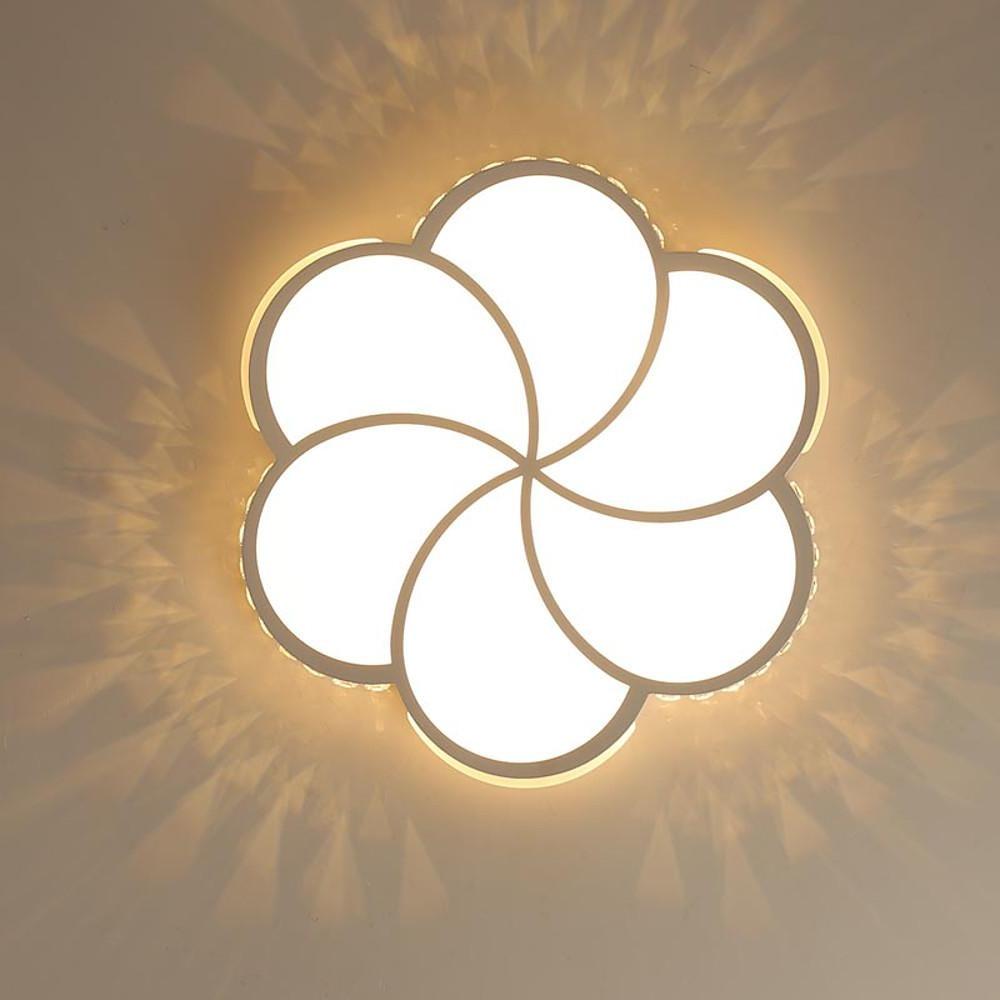 Geometric Flower Shaped Flush Mount Ceiling Light Dimmable Metal Light 1 Bulb