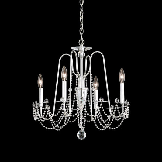 Esmery 4-Light Chandelier in Antique Silver