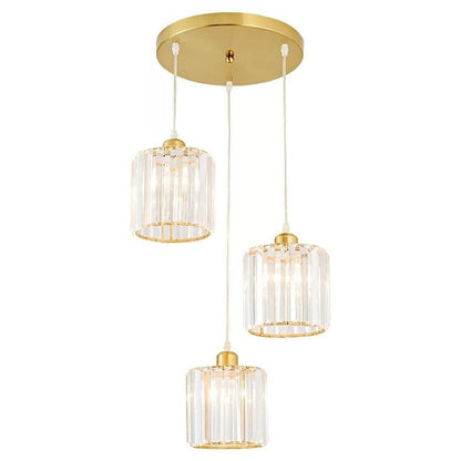 3 Metal Crystal Island Lantern Chandelier LED Ceiling Light