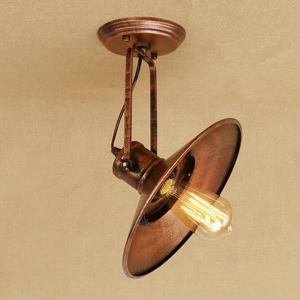 Round Metal Coastal Pendant Lights with a Large Dynamic LED Light Bulb