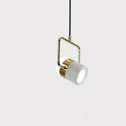 Projector-Like Electroplated Metal Modern Pendant Lighting with Flexible Ambient Light