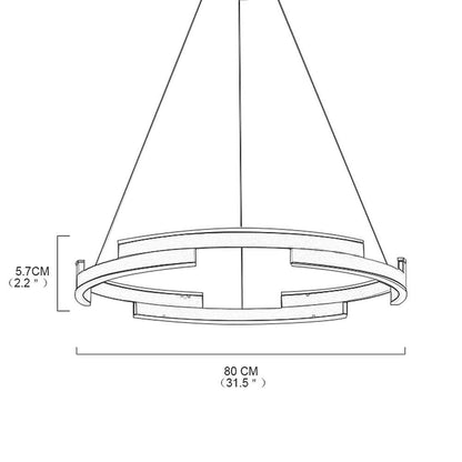 Geometrical Circular LED Modern Chandeliers Kitchen Island Lighting