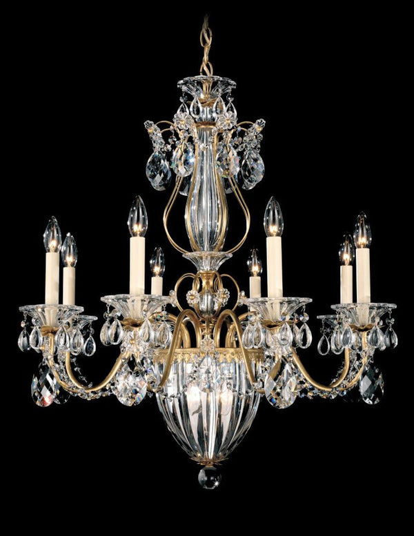 Chandelier, 11-Light, Antique Silver, Clear Heritage Crystal, 26.5"W (1248-48 13R6L)