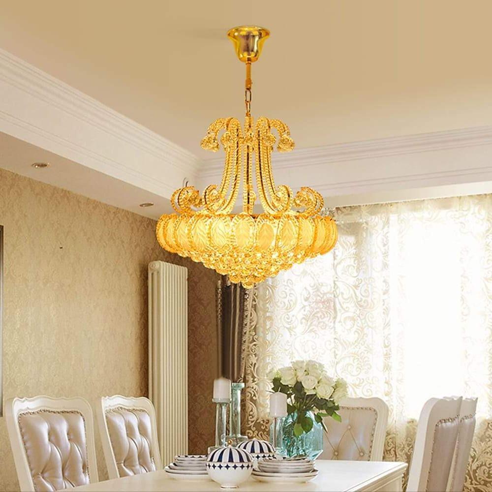 8-light Modern Gold/Silver Vintage Crystal Chandeliers For Living Room